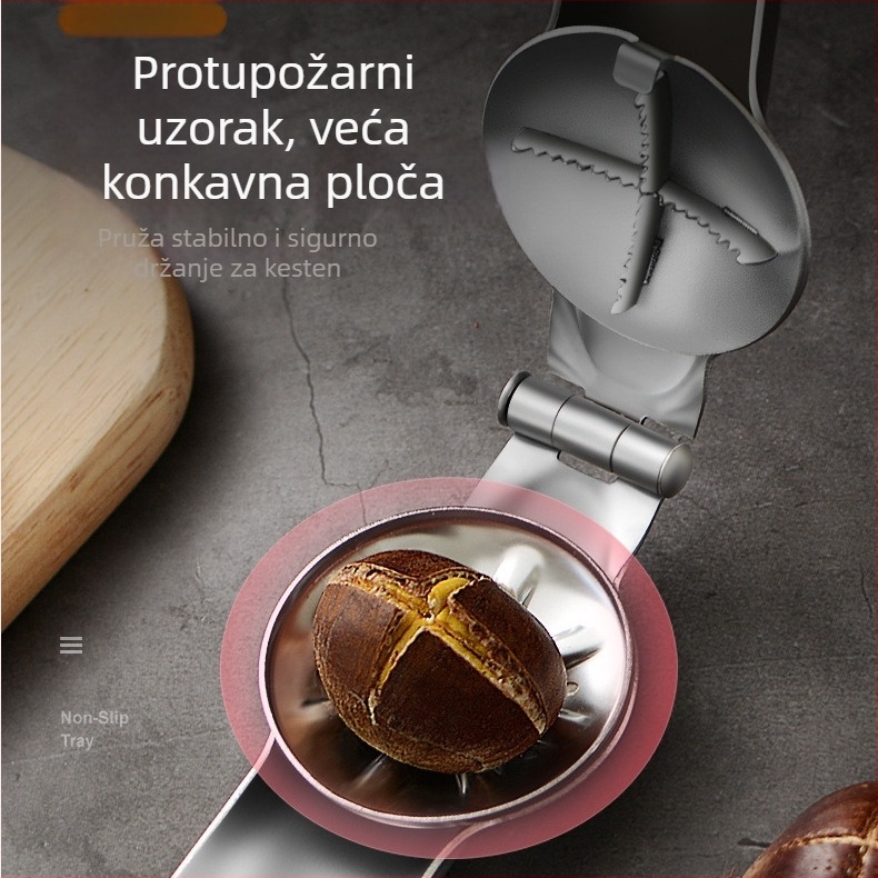 Otvarač za kestene i strugalica s križnim klipom, nehrđajući čelik, moderan minimalistički dizajn, podrijetlo Yangjiang, lansiran u proljeće 2017