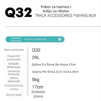 Kutija za ribolov, Continuous Ball, PP materijal, kapacitet 25–32