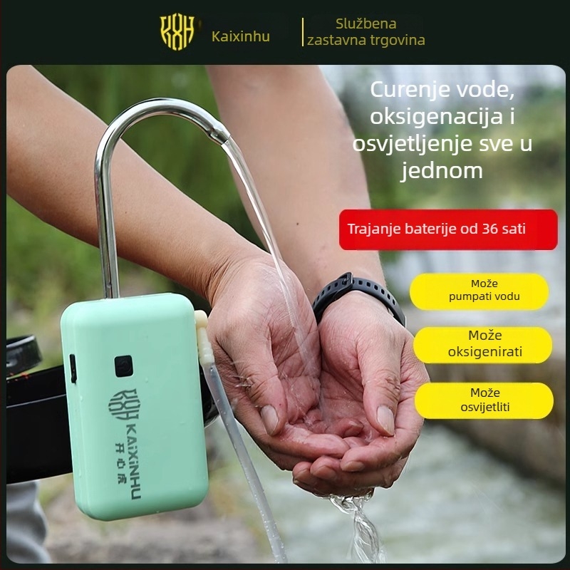 Inteligentni ribolovni uređaj za preuzimanje vode i proizvodnju kisika – vanjska električna pumpa za vodu, PP; Brand: Happy Tiger; Podrijetlo: Kina