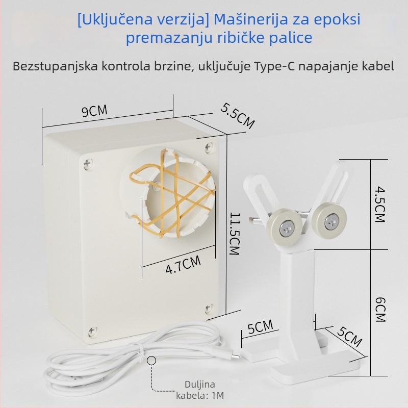 DIY stroj za navijanje vodilnih prstena štapa s premazom epoksidnom smolom (PVC)