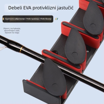 Have Fun Zidni držač za štapove – bez bušenja, brzi kopčasti zatvarač, višestruka rotacija, dvostruka uporaba, gumeni pojas visokog elastičnosti