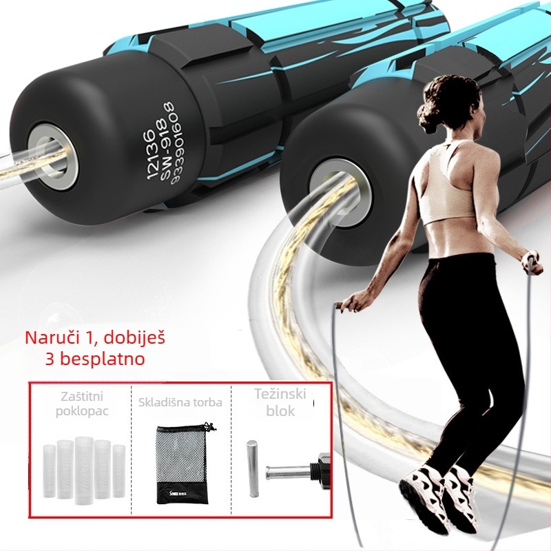 Bežični dvostruko namjensko preskakanje konopca za fitness (Marka: Sowell; Materijal: PVC; Namjena: fitness i ljepota; Djeca: Ne)