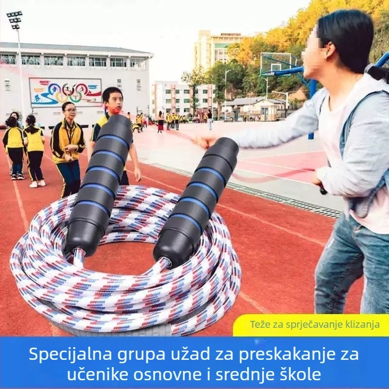 Duga užad za grupno skakanje, pogodno za školske grupne natjecateljske nastupe, proljeće 2025