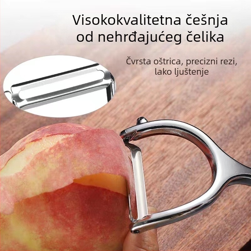 Oguljivač od cinkovog legura, u obliku Y, za voće, povrće i krumpire