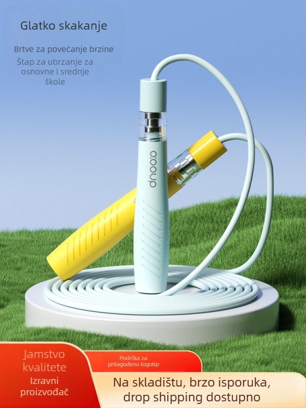 Švihadlo s dvostrukim ležajevima za djecu – PVC; pogodno za trčanje, fitness i bodybuilding