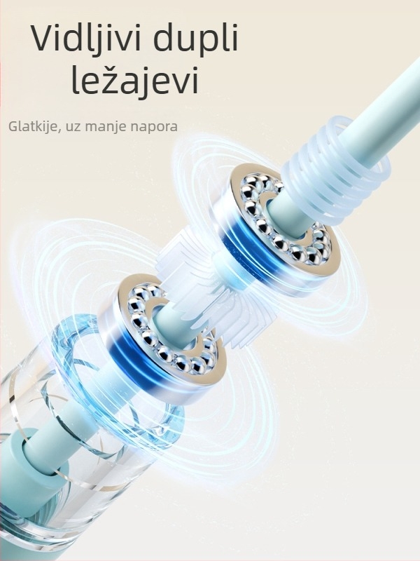 Švihadlo s dvostrukim ležajevima za djecu – PVC; pogodno za trčanje, fitness i bodybuilding