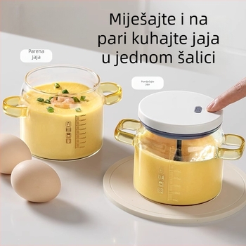 Youqin višenamjenski električni mikser za jaja, potpuno automatska zdjela za miješanje i posuda za kuhanje na paru