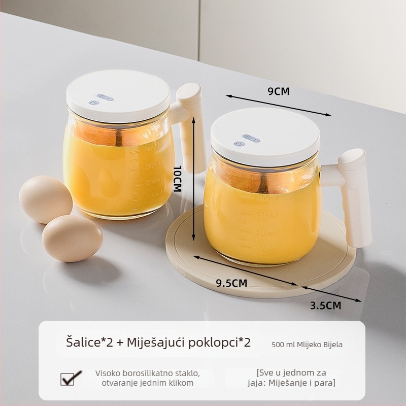 Youqin višenamjenski električni mikser za jaja, potpuno automatska zdjela za miješanje i posuda za kuhanje na paru