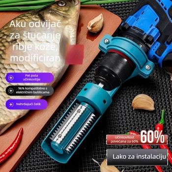 Električni skaler s 6 redova zuba, debeli i podesivi, od nehrđajućeg čelika 304, višenamjenski alat