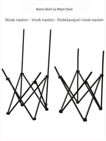 Željezni okvir za stolicu lunu, trostepeni sklopivi okvir za kampiranje