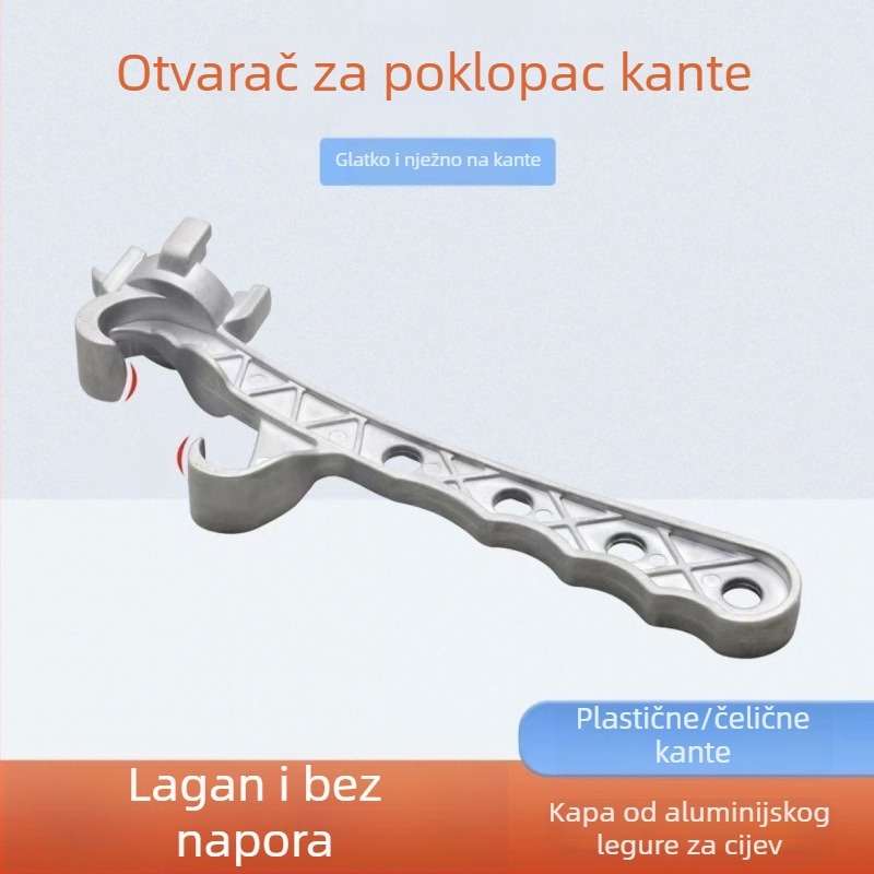 Otvarač poklopca od aluminijske legure – univerzalan za kante za boju i plastične kante, višenamjenski ključ