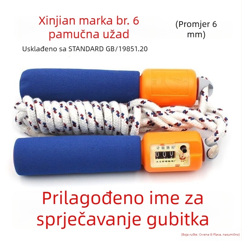 Pamuk konopac za preskakanje za školske sportove, promjer 6/8 mm, model sswSfNzj