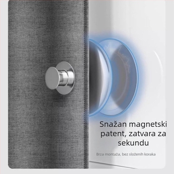Magnetska tuš pregrada bez rupa, vodootporna tkanina od lana, debela, nevidljiva pregrada za kupaonicu