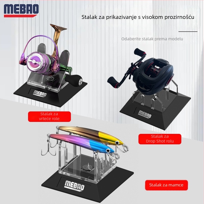 MEBAO Stalak za izlaganje ribarskih koluta – PP Materijal, Višenamjenski Stalak za Spinning Kolute