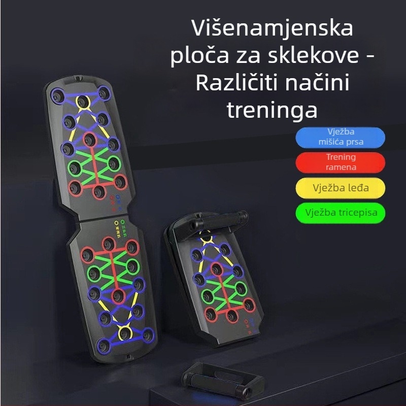 Držač za sklekove – Višefunkcionalna ploča za trening, sklopiva, 1 kg, Model: Višefunkcionalna ploča za sklekove