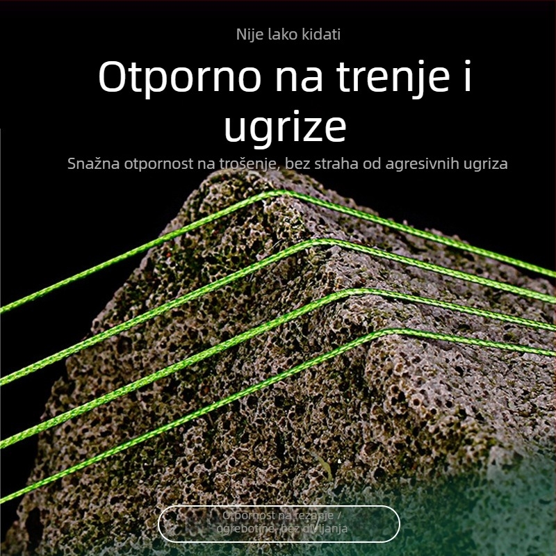 Glavna linija, 8-slojno pletena PE ribolovna linija, 100 m, visoka čvrstoća, pakiranje 200 kom