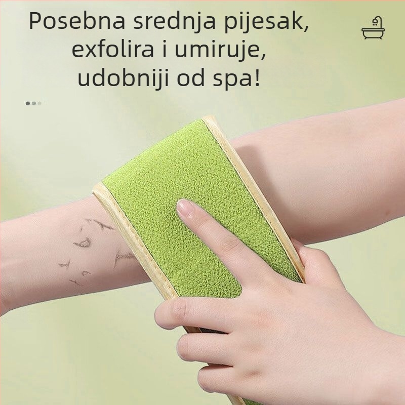 Kupaonski ručnik s četkicom za leđa, mikrovlakna, za odrasle (Brand: Soaring; Materijal: Mikrofibra; Namjena: Odrasli)
