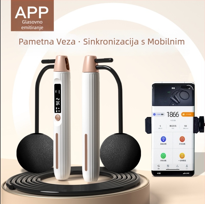 Alikson Bluetooth Pametno Preskakalo Uže s Elektroničkim Brojačem, Bežični Dvostruka Upotreba (Brand: Alikson; Material: Other; Specifications: 3; Licensable private label: Yes)