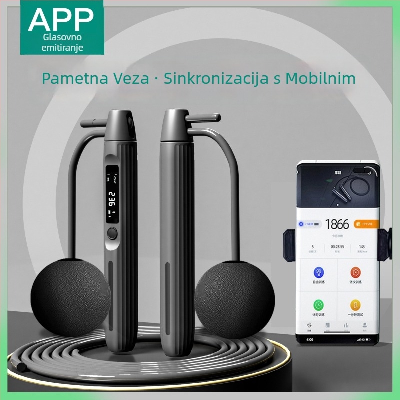 Alikson Bluetooth Pametno Preskakalo Uže s Elektroničkim Brojačem, Bežični Dvostruka Upotreba (Brand: Alikson; Material: Other; Specifications: 3; Licensable private label: Yes)