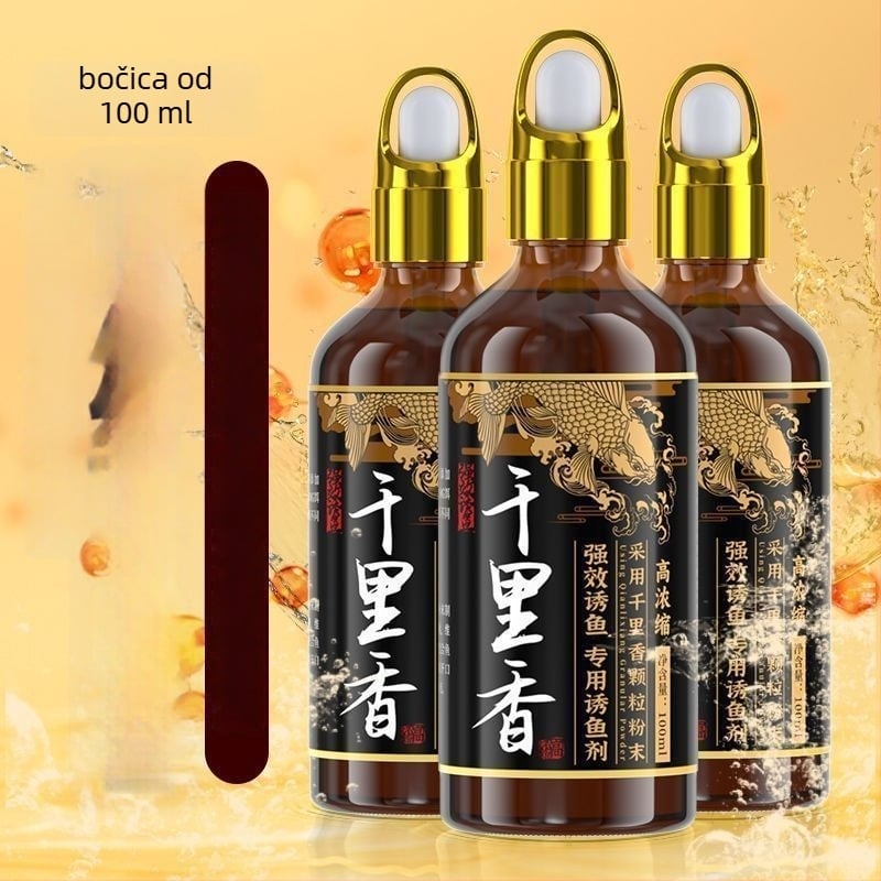 Aditivni atraktant za slatkovodni ribolov, vodena baza, visoka koncentracija musk mirisa, za šarana i karaša