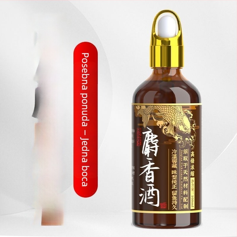 Aditivni atraktant za slatkovodni ribolov, vodena baza, visoka koncentracija musk mirisa, za šarana i karaša