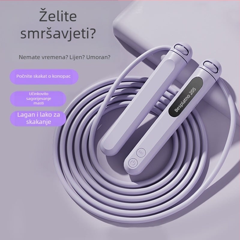 Penghao Pametno užad za preskakanje s digitalnim zaslonom, brzinsko užad, dvostruka uporaba (žično i bežično), ABS, za odrasle