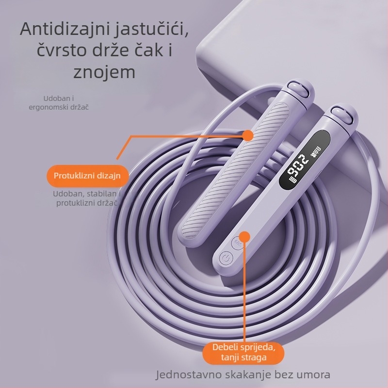 Penghao Pametno užad za preskakanje s digitalnim zaslonom, brzinsko užad, dvostruka uporaba (žično i bežično), ABS, za odrasle