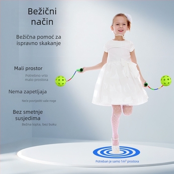Youli PP ručno izrađeni alat za treniranje skakanja s užetom za djecu početnike, promjer kuglice 72 mm