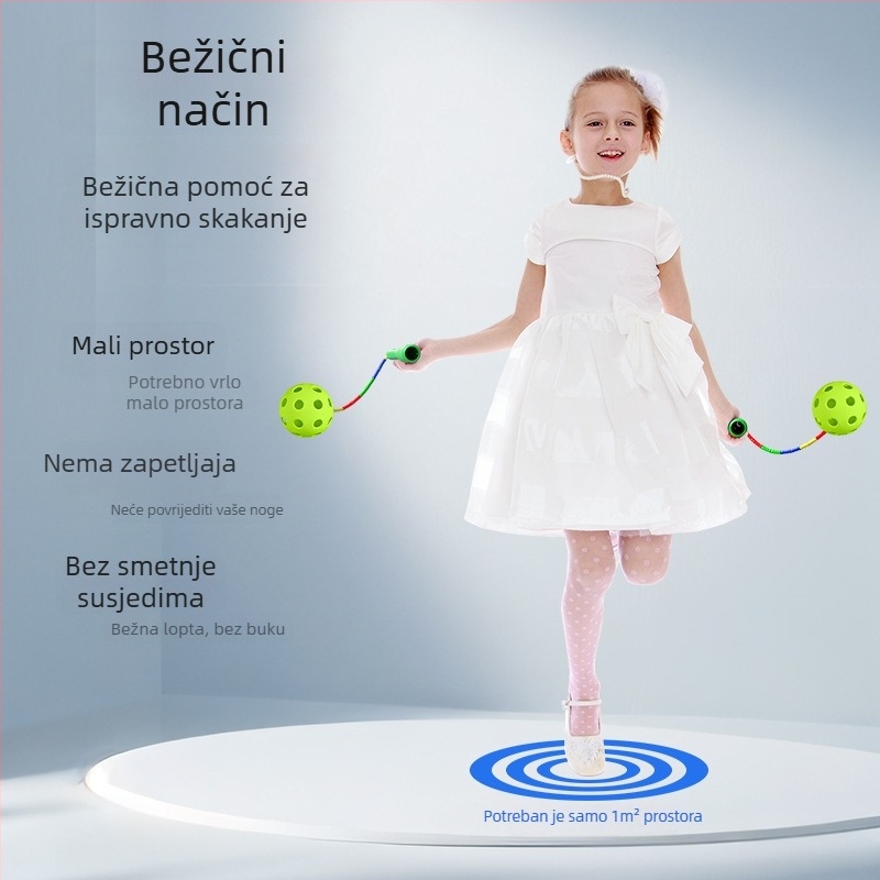 Youli PP ručno izrađeni alat za treniranje skakanja s užetom za djecu početnike, promjer kuglice 72 mm