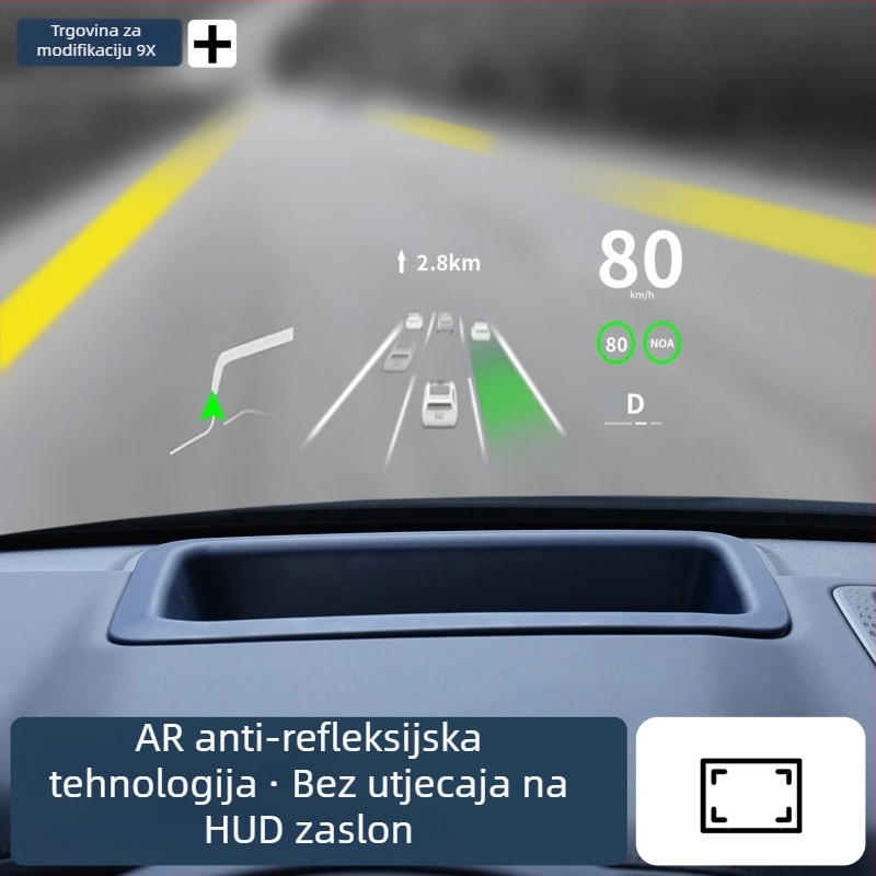 Zaštitni pokrov HUD-a i okvir za zaštitu od prašine za unutarnje dodatke (ABS, Driving Wing, Model 21477, Snap-on ugradnja)