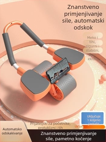 Kuglica za trbušne mišiće AY-801 s automatskim povratom i podrškom za lakat za treniranje trbuha (Model AY-801; Težina 1,75 kg; Nije sklopivo; Pogodno za ured, vani i kućnu upotrebu)