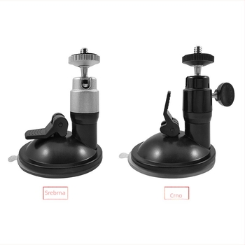 Auto nosač s usisnom čašom i aluminijskom glavom, 1/4-inčni navoj, za GPS navigacijske uređaje i dashcam, model HD-004
