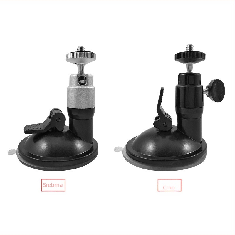 Auto nosač s usisnom čašom i aluminijskom glavom, 1/4-inčni navoj, za GPS navigacijske uređaje i dashcam, model HD-004