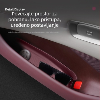 Kutija za pohranu na vratima automobila – ABS materijal, unutarnji organizator, kompatibilno s Xiaomi Yu7/Su7