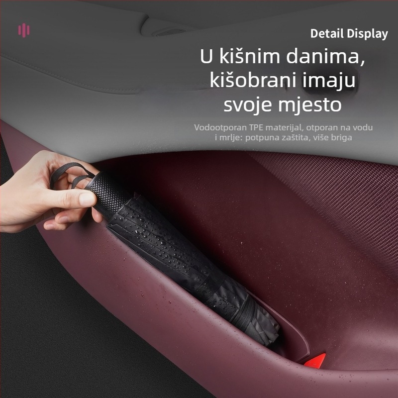 Kutija za pohranu na vratima automobila – ABS materijal, unutarnji organizator, kompatibilno s Xiaomi Yu7/Su7