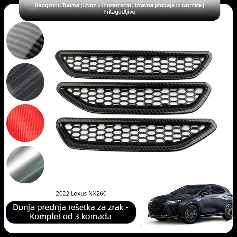Donji dekorativni okvir za otvor zraka prednjeg branika za Lexus NX260 (2022) | Materijal: ABS plast | Auto dekorativni dijelovi