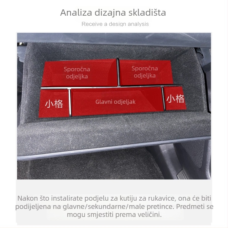 Dijelnik pretinca za kutiju rukavica za Lexus NX 2022 – za putničku stranu, središnja konzola (Materijal: plastika; Podrijetlo: Guangdong; Težina: 380 g; Logo: nema)