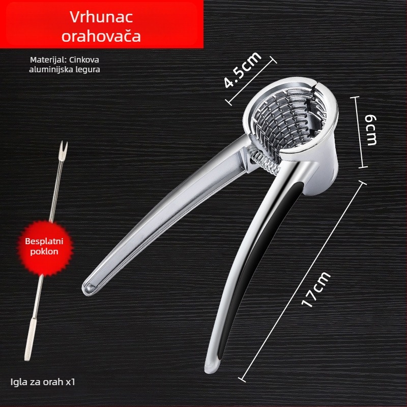 Alat za lomljenje i otvaranje orašastih plodova: orah, pinjol i lieska — brend Unique, moderni minimalistički dizajn, lansiran 2019., nije uvezen, materijal: drugi.