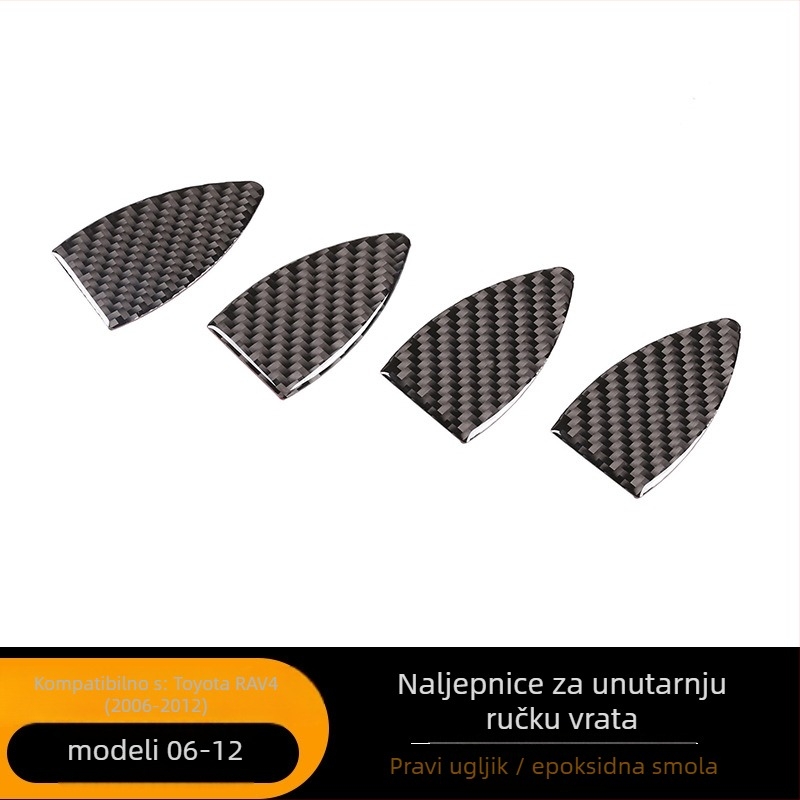 Karbonska vlakna unutarnja ukrasna pločica za vrata za Toyota RAV4 (2006–2012), model ASCF-435