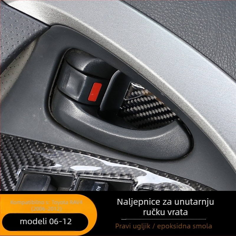 Karbonska vlakna unutarnja ukrasna pločica za vrata za Toyota RAV4 (2006–2012), model ASCF-435