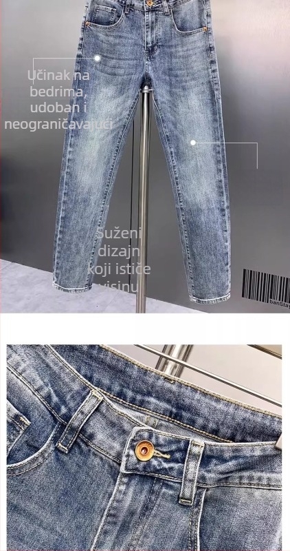 Muške traperice, Slim Fit, trumpet kroj nogavica, niski struk, zip zatvarač, pranje vodom