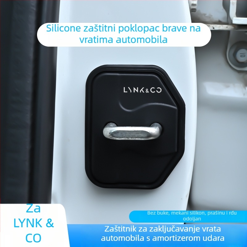 Silikon zaštitni poklopac brave vrata za Lynk & Co 01/02/03/05/06/07/08/09, unutarnja upotreba; silikon; bez žiga; bez prilagodbe.