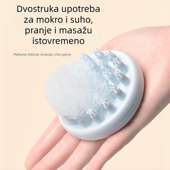 Silikonska četka za šampon s masažom kose – četka za kupanje za čišćenje vlasišta, silikon visoke kvalitete, mogućnost prilagođene proizvodnje, privatna marka dostupna