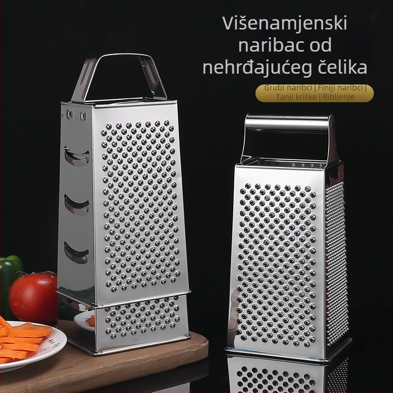 Nehrđajući čelični četverostrani rendžer za povrće, tri u jednom, s olovkačem za ljuštenje