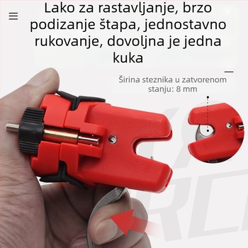 Držač za štapove za ribolov na brodu s klamrom i stražnjom potporom – aluminijska zlitina, Yi Chu Electronics