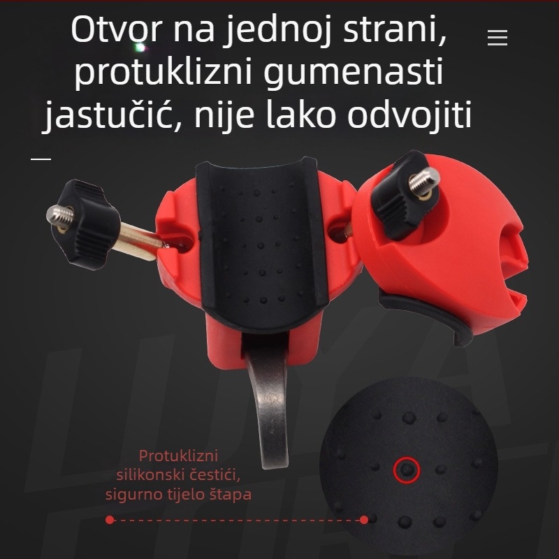 Držač za štapove za ribolov na brodu s klamrom i stražnjom potporom – aluminijska zlitina, Yi Chu Electronics