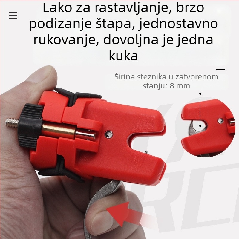Držač za štapove za ribolov na brodu s klamrom i stražnjom potporom – aluminijska zlitina, Yi Chu Electronics