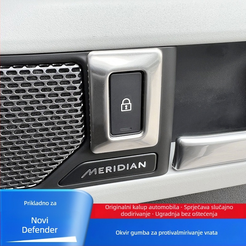 ASCF-3074 Defender 20-26, aluminijska legura, gumb za zaključavanje/otključavanje vrata, anti slučajnog dodira, montaža ljepilom