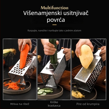 Višenamjenski kuhinjski rezač i naribac za voće i povrće, 430 nehrđajućeg čelika, višestrane oštrice.
