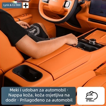 Lynk & Co 900 – podizač podlaktice i zaštitni poklopac središnje konzole – ABS + koža